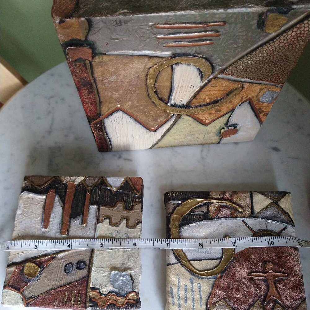Erin Lofton Art, 3 small paintings, early 2000s
